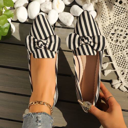 Women Flats Knitted Flat Loafers Shoes Solid Color Round Toe