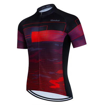 Vendull-Camiseta de ciclismo para hombre, Maillot con bolsil