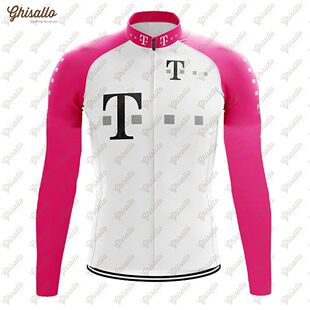 Jersey de manga larga de lana térmica del equipo profesiona