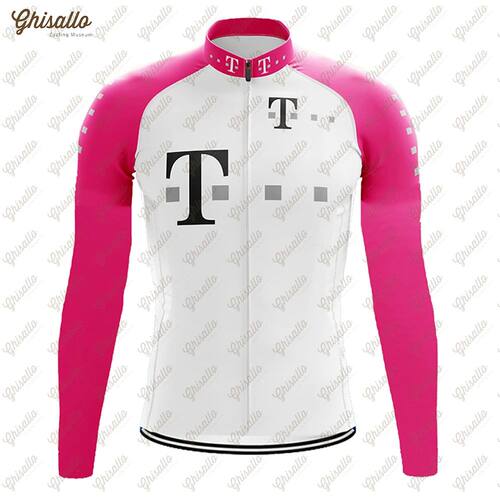 Jersey de manga larga de lana térmica del equipo profesiona