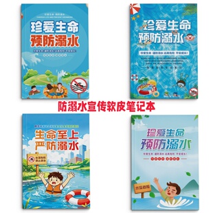 卫健委共青团妇联协会夏季防溺水安全知识公益宣传品笔记本日记本
