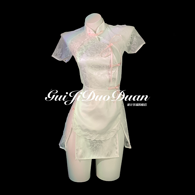 诡计多端的情侣「白色女佣」旗袍