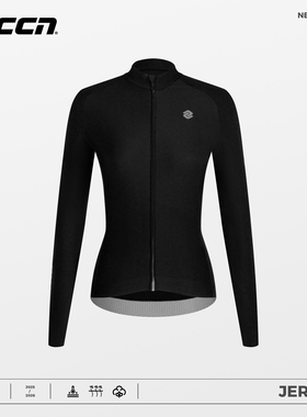 CCN骑行服女士款抓绒秋冬季新款加绒防寒保暖公路自行车长袖上衣