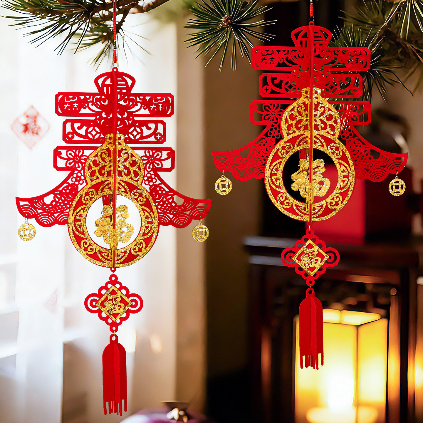 新年装饰春字灯笼挂饰2026马年挂件客厅喜庆氛围布置春节过年年货