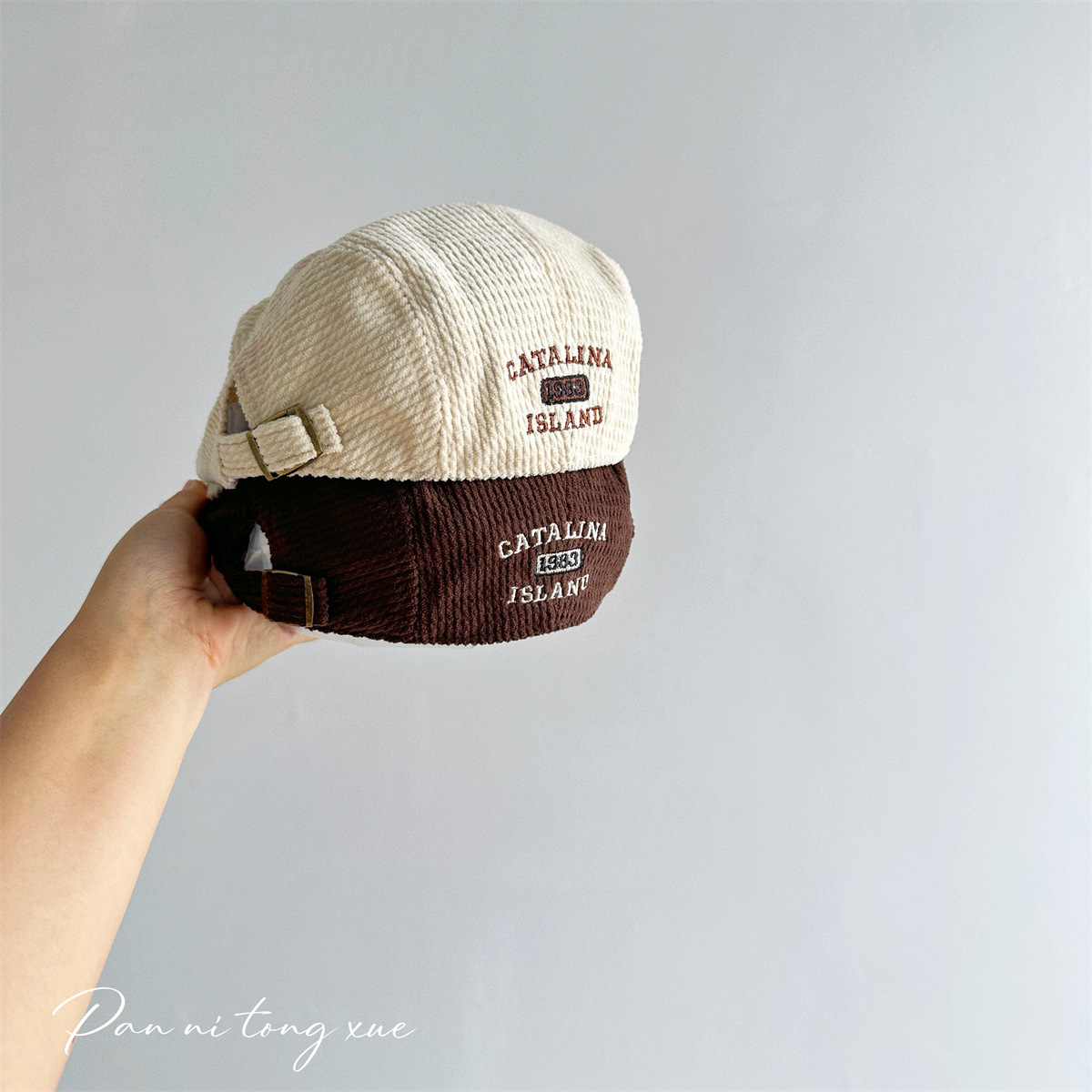 儿童秋冬美式字母刺绣前进帽子正反戴遮阳贝雷帽休闲百搭鸭舌帽子