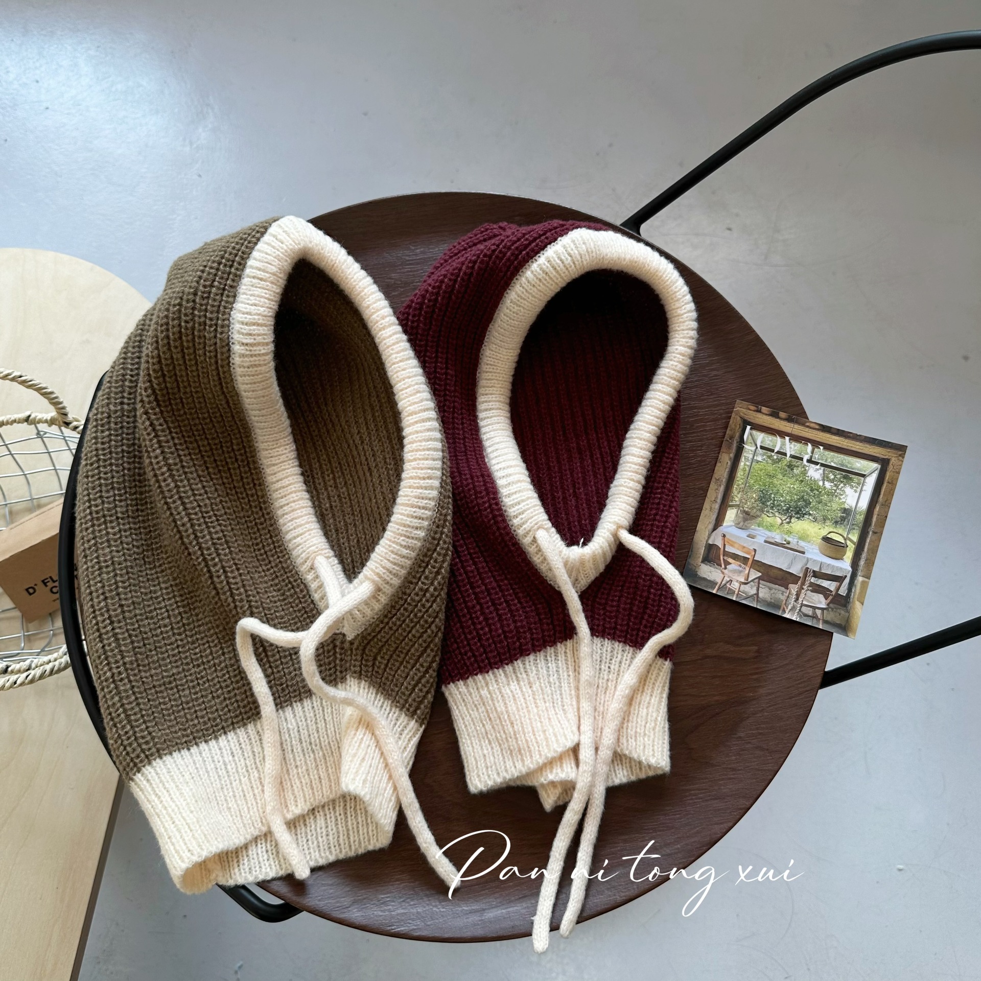 儿童拉法帽子冬季新款一体帽韩国ins男孩女童百搭宝宝包头披肩帽