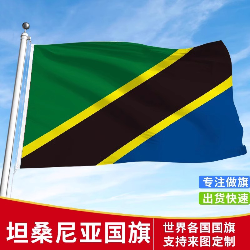 标准坦桑尼亚国旗户外各国国旗