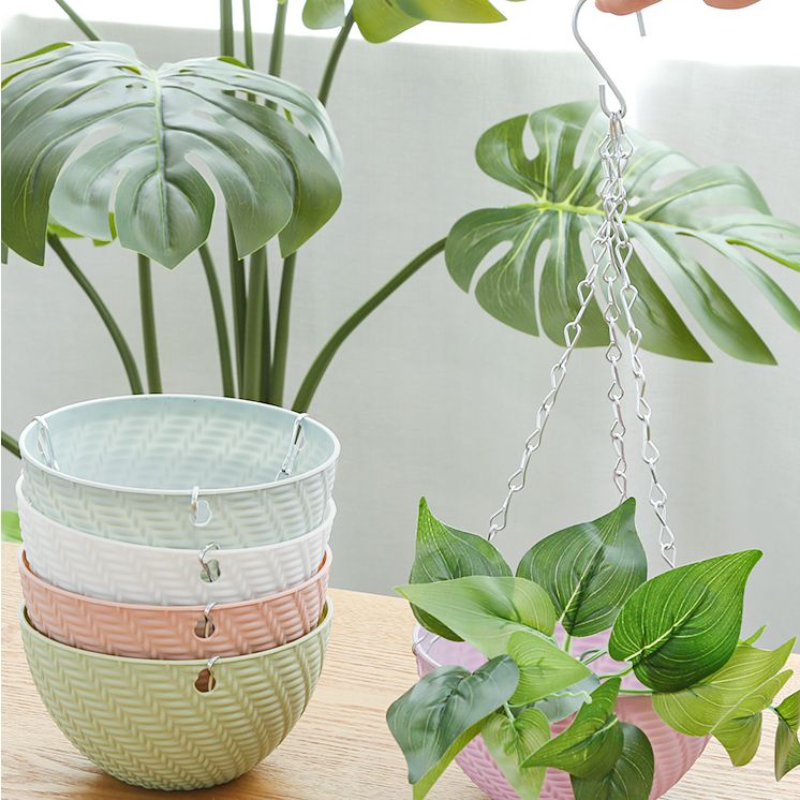 吊兰吊篮花盆悬挂式吊盆绿萝藤编塑料树脂吊球