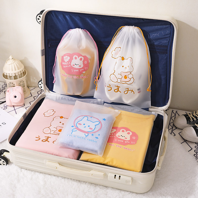 旅行衣服收纳袋抽绳束口袋内衣鞋子行李箱整理袋便携出门