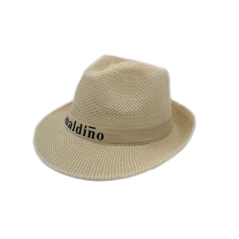中老年男士夏季亚麻草帽遮阳防晒礼帽户外休闲太阳帽