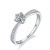 Micro-Paved Six-Prong Setting, 0.5 Carat Center Diamond