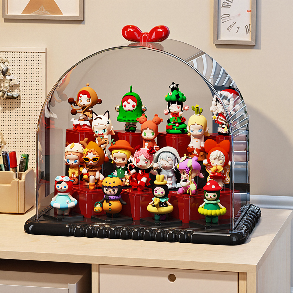 手办收纳盒透明防尘适用置物架子