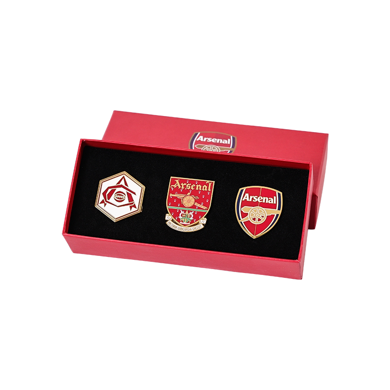 Arsenal阿森纳/阿仙奴官方正品收藏纪念队徽徽章礼盒