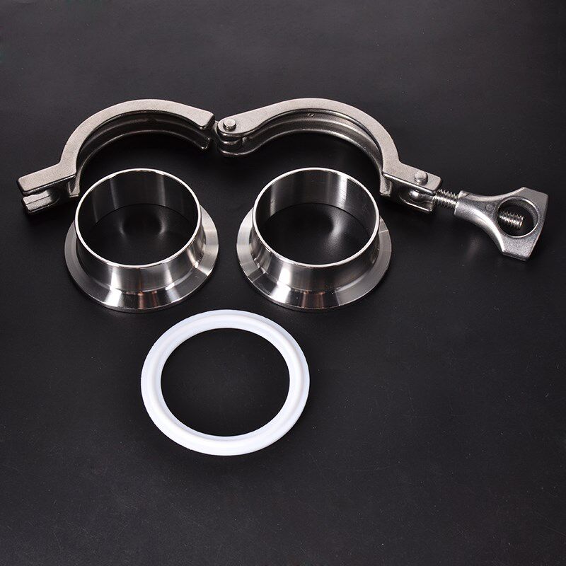 四氟垫快装接头套装304不锈钢四氟接头垫片快装卡箍套装卡扣法兰