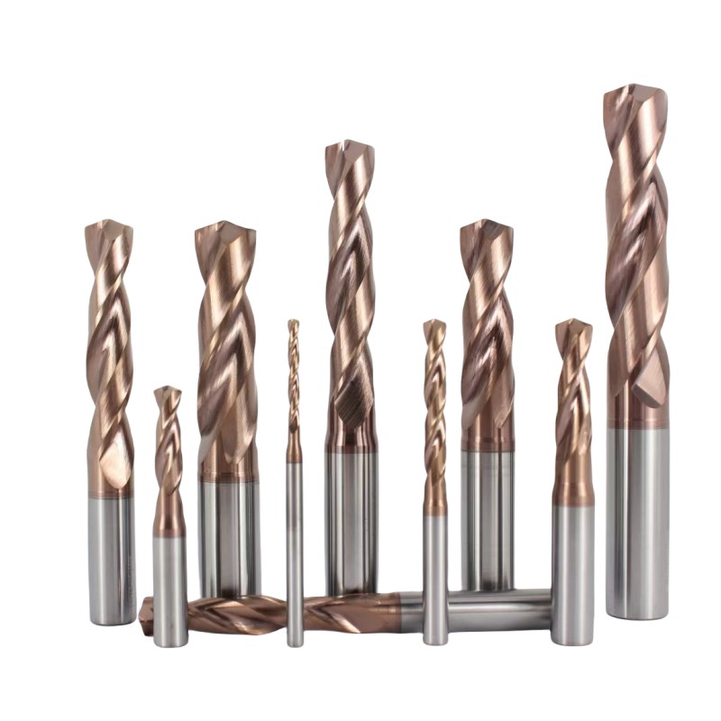 HOLICK钨钢硬质合金60度高硬度F整体麻花钻涂层不锈钢用直柄钻头