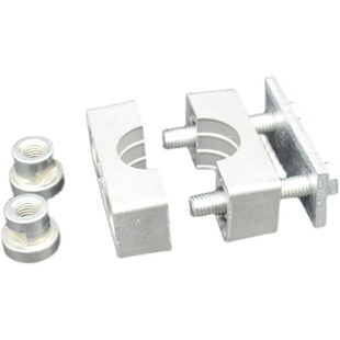 重型导轨铝合金管夹安装单孔管夹上下双孔导轨固定钢管铁管夹管卡