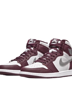 Air Jordan 1 板鞋 复古潮流支撑合成革 OG/高帮/波尔多红 008仓