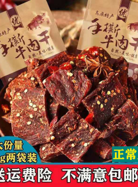 风干牛肉干四川特产500g袋装正宗内蒙古超干手撕牦牛肉麻辣零食耗