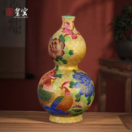 玄关博古架瓷瓶家居装饰品