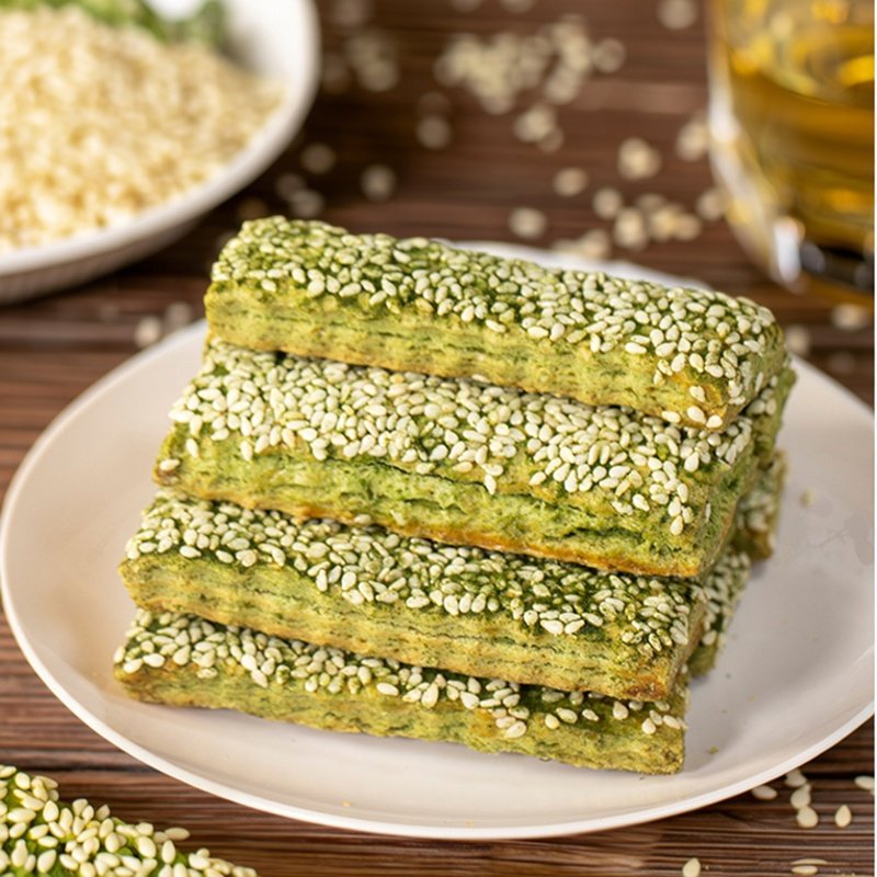 上海四素五净苔条脆饼传统芝麻饼干海苔千层饼休闲零食送长辈