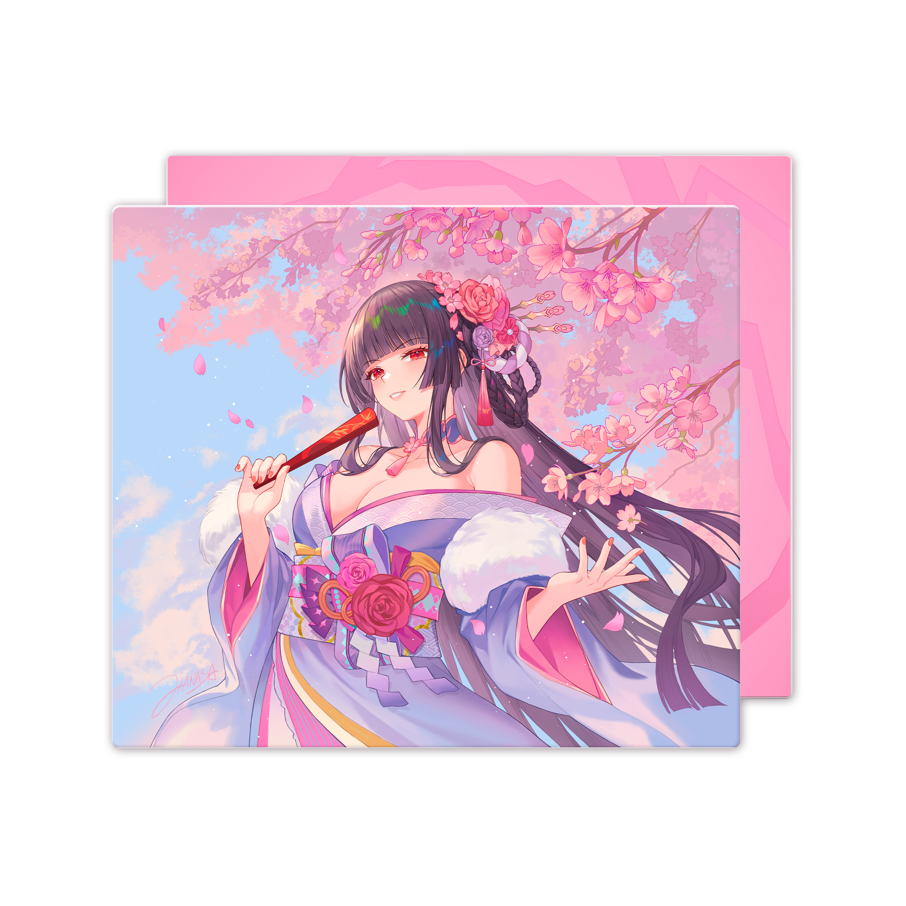 【限量Hanasa画师合作款×KIBU Gear樱华Ohka游戏玻璃涂层鼠标垫