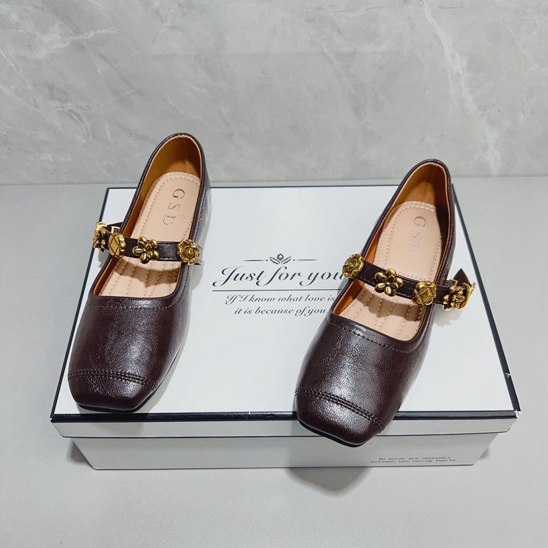 小皮鞋女春秋新款复古气质软底