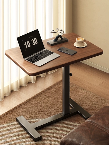 Таблица прикроватного может перемещать подъемный компьютерный стол на диване дивана на диване дивана на диване стола, домашний спальня для кровати, кровати, столик, стол может переместить стол, маленький простой арендованный дом девушки. стол
