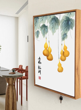 可定制加厚老式配电箱电表箱装饰画竖款明装电闸箱装饰遮挡挂画