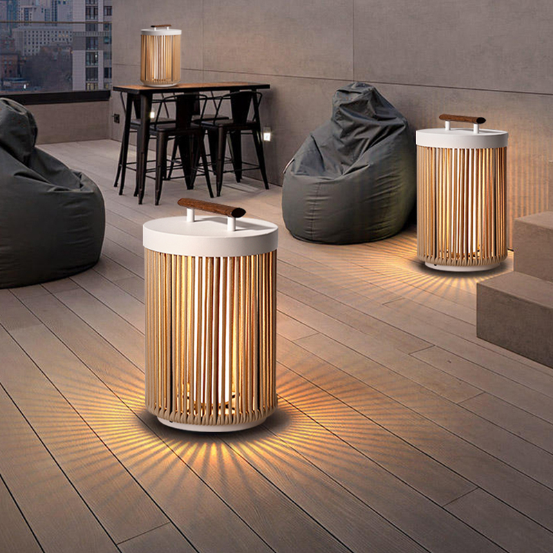 蒸客户外太阳能编织灯露营手提灯