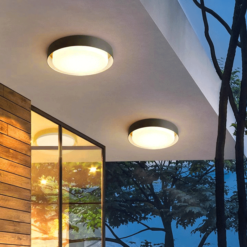 简约圆形吸顶灯户外防水墙壁灯