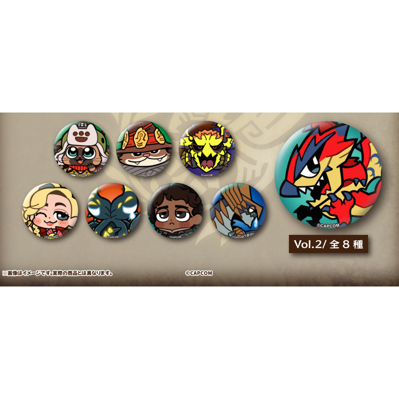 empty 怪物猎人：荒野×大川bkub 第2弹 吧唧徽章 整盒贩卖 全8种