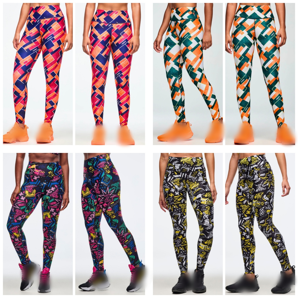 ZW尊舞系列现货新款健身服瑜伽紧身裤紧身弹力长裤印花紧身裤 634