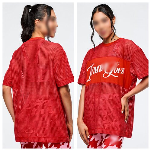 ZW新款健身服瑜伽休闲舞蹈服透气短袖上衣高货圆领网眼布弹力1076