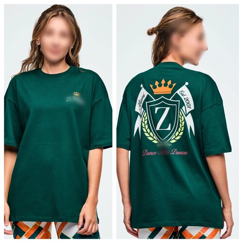 ZW现货新款健身服瑜伽服休闲服舞蹈短袖宽松弹力全印花高品质 996