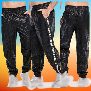 现货ZW桑巴派对健身服Zum桑巴舞蹈服宽松裤宽松斑马纹长裤 450