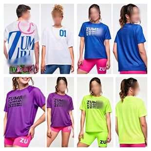 新款ZW健身服舞蹈服运动休闲服T恤舞蹈跳操网布上衣短袖1339 1320
