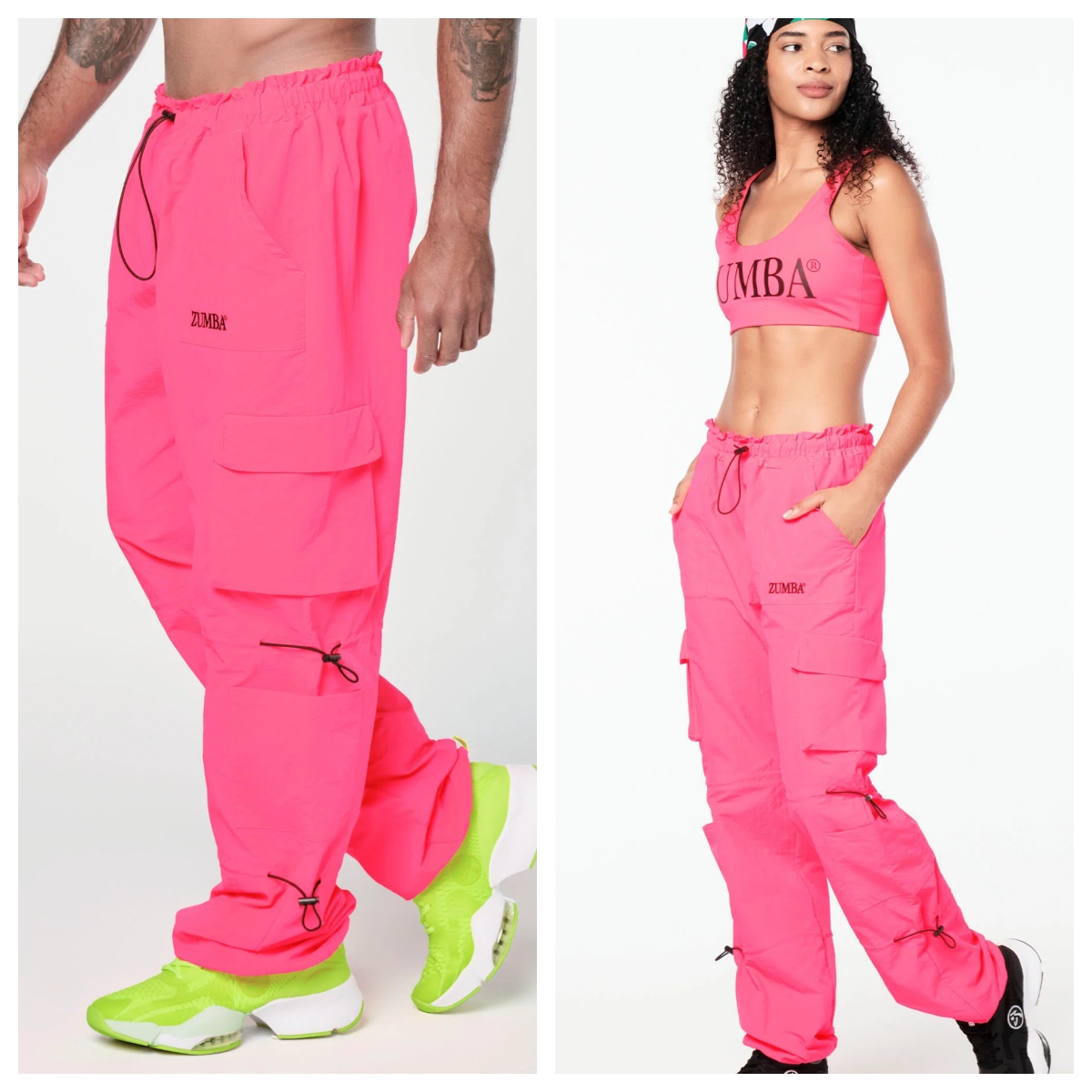 ZW健身服饰健身服瑜伽男女宽松工装裤薄款速干宽松长裤绣花标 431