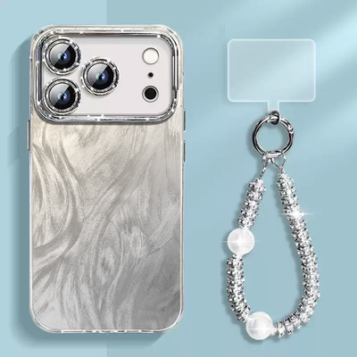 苹果17promax硅胶羽纱壳带镜头膜