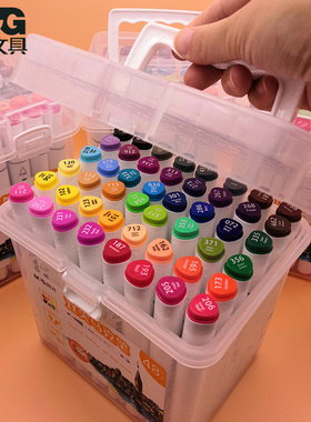 晨光双头油性马克笔手绘套装设计美术画画涂色快干颜色鲜艳学生上课用APMV0903晨光马克笔