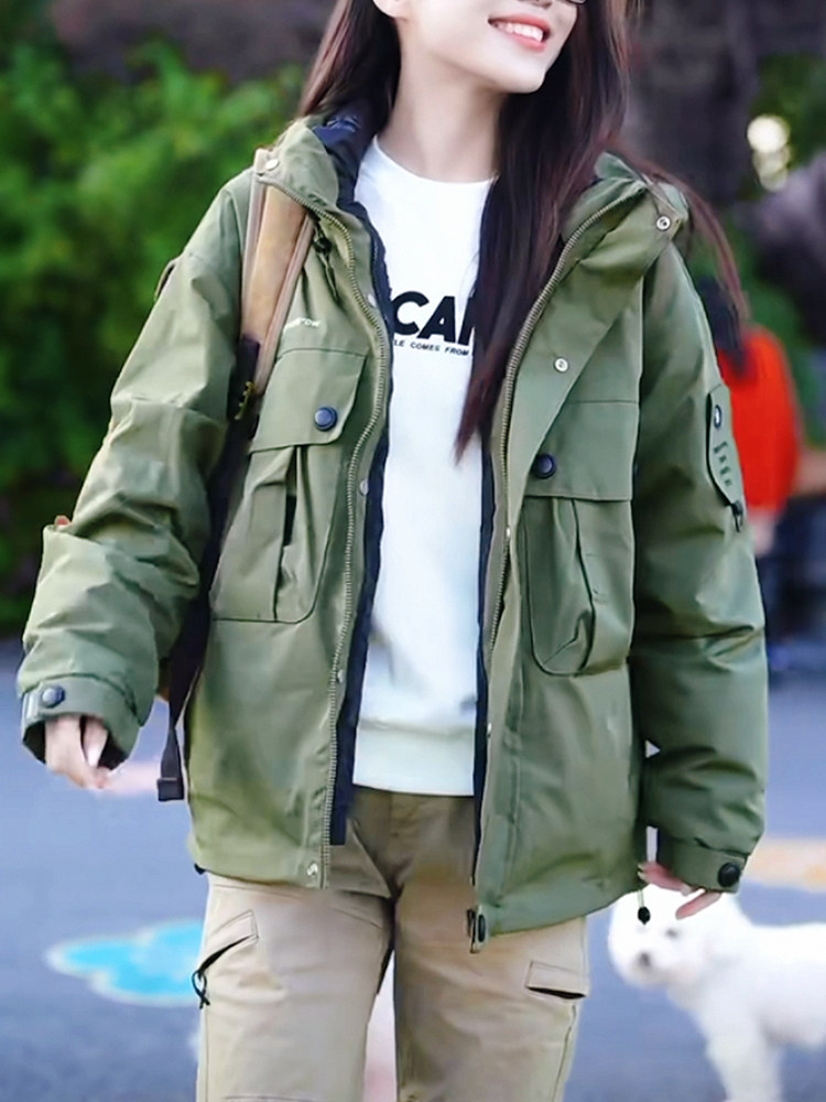 羽绒服宽松保暖防风冲锋衣外套