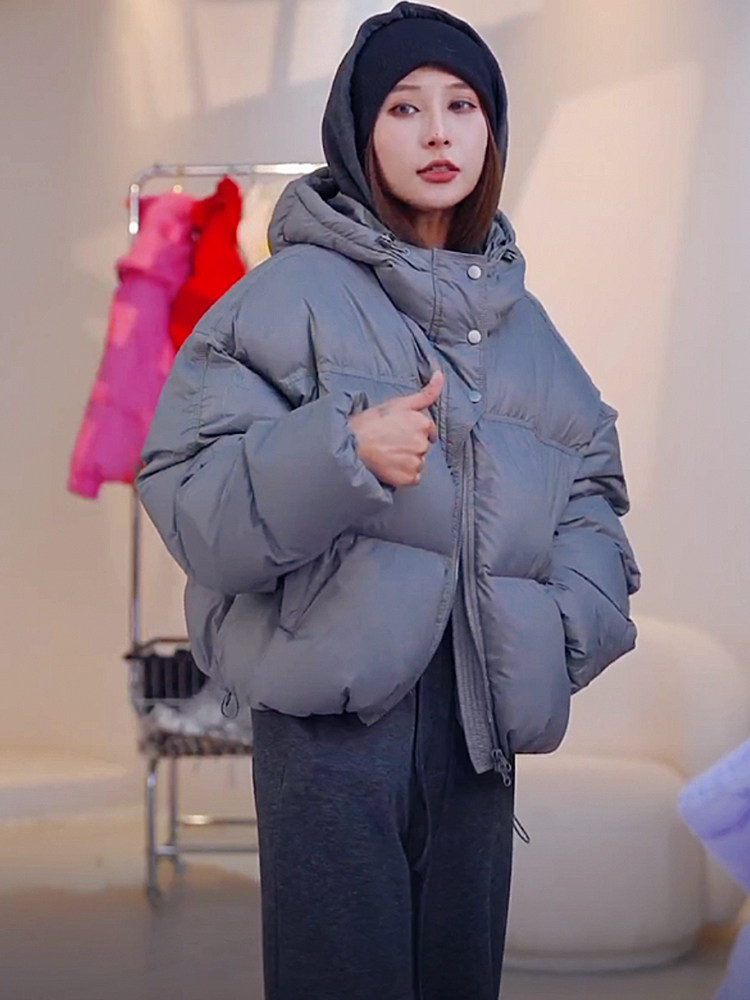 短款羽绒服女加厚宽松面包服外套