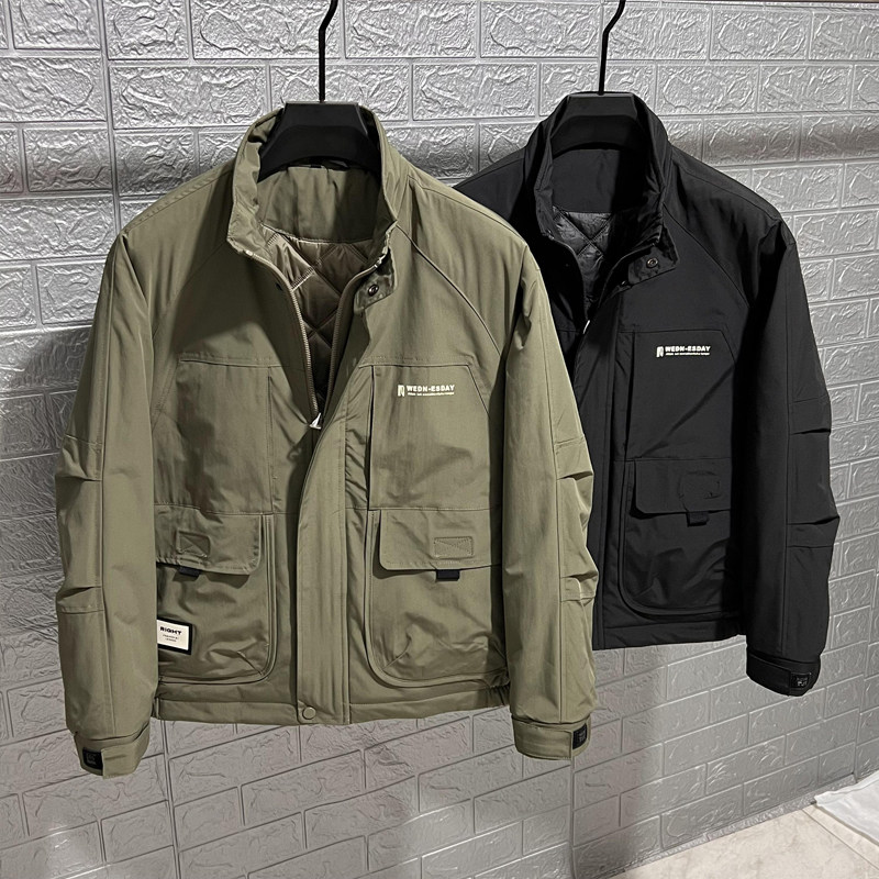 2024冬季新款立领工装风棉服外套