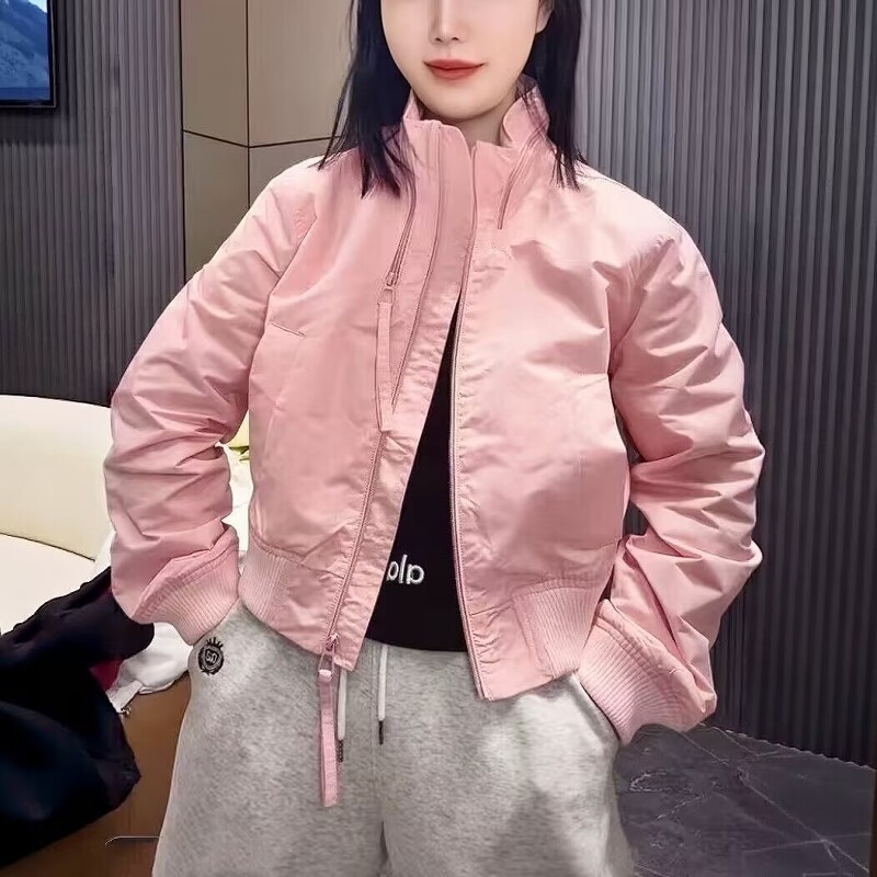 春秋韩系立领拉链显瘦短外套女