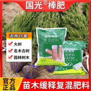 国光棒肥盆景大树古树名木楔形复合肥棒状长效缓释肥料专用复壮肥