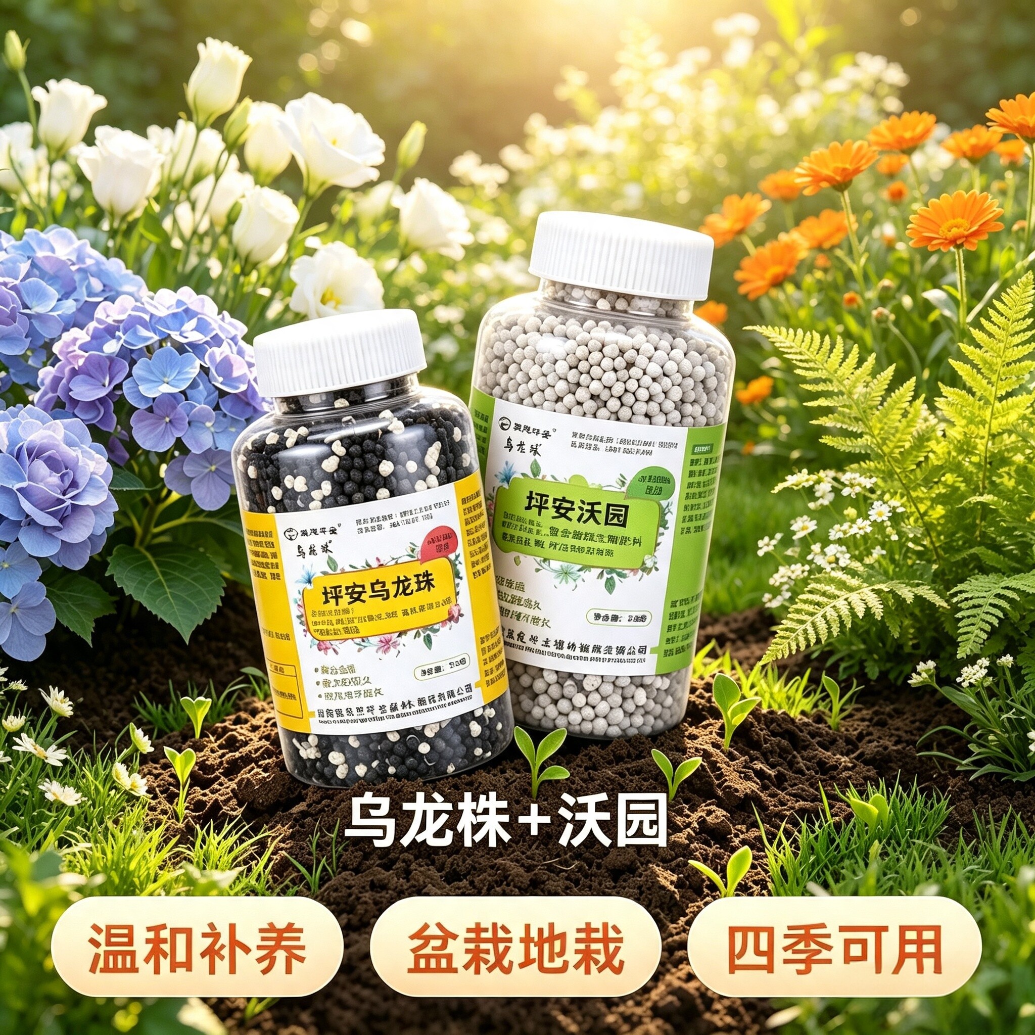 坪安乌龙珠+沃园复合肥生物肥图片