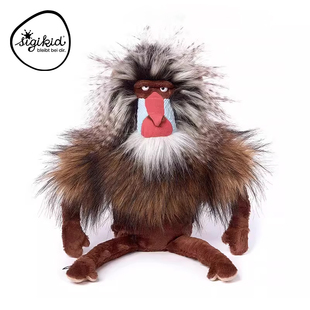 Sigikid怪兽镇 吹嘘狂魔狒狒猴子玩偶搞怪公仔毛绒玩具生日礼物