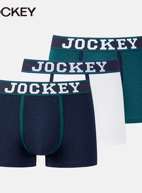 Jockey男士内裤纯棉50支平角四角内裤男大码男生春夏款运动内裤