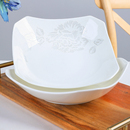 4个不规则骨瓷家用盘子菜盘陶瓷北欧小方菜碟子异形深盘酒店餐具