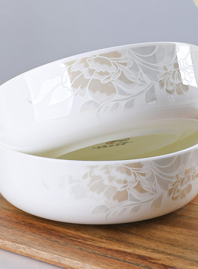 6个装骨瓷菜盘家用菜碗6英寸加深窝盘网红深口碟子蒸鸡蛋羹深盘