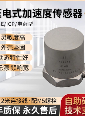 振臣加速度传感器IEPE/PE型振动冲击瞬态速度传感器防水防尘